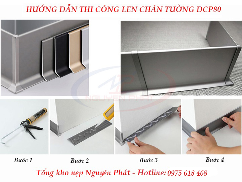 len chân tường nhômDCP80