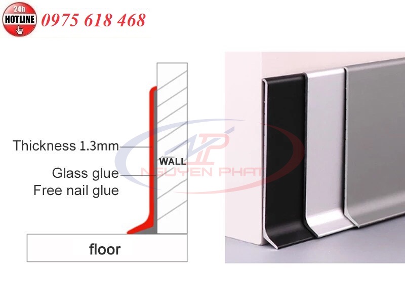 Ưu điểm của nẹp nhôm chân tường