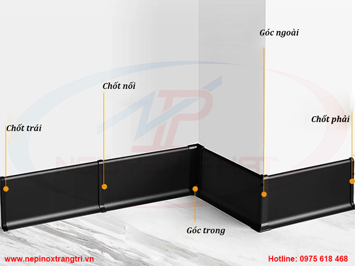 Hoàn thiện phào chân tường DCP80 cao cấp
