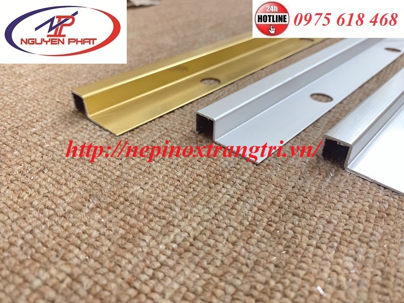 nẹp nhôm bo góc vuông 