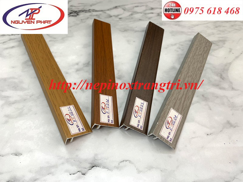 nẹp F hợp kim màu vân gỗ