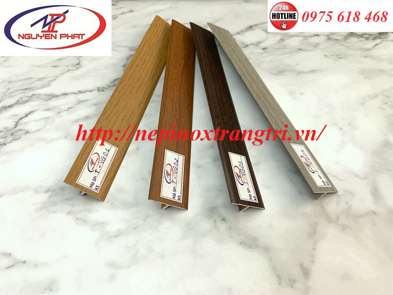 Nẹp T hợp kim màu vân gỗ 