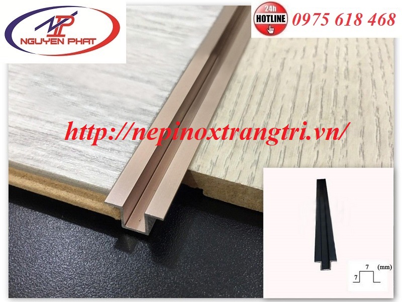 nẹp trang trí nội thất U 7mm
