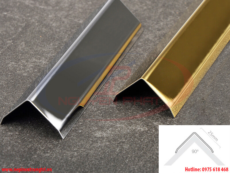 Nẹp inox chữ V 25mm