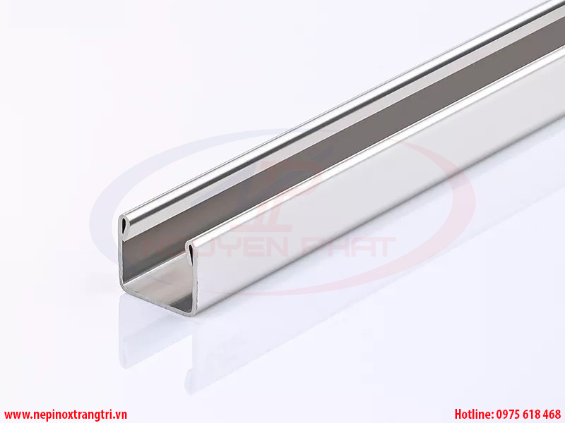 Nẹp inox bo kính chữ U