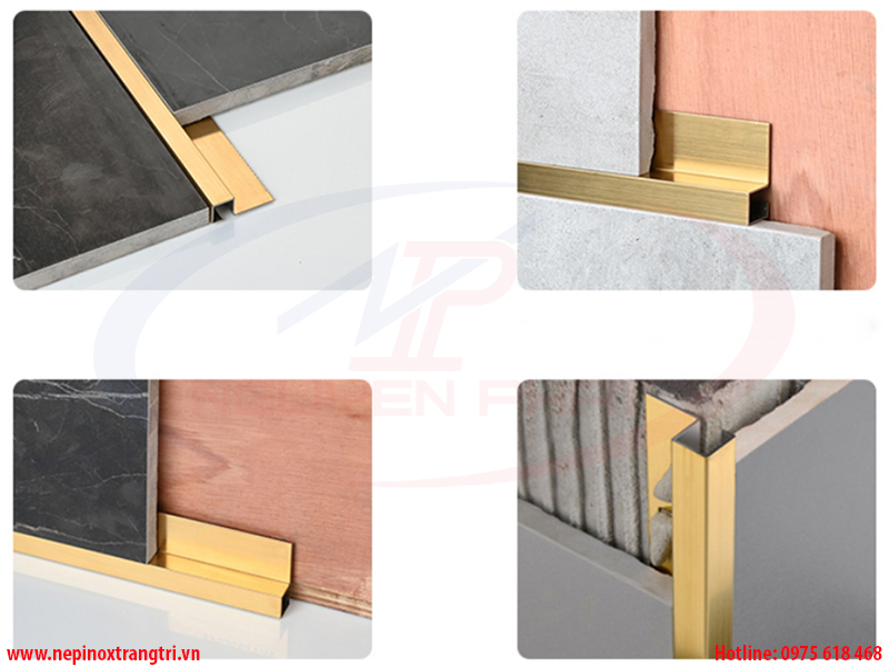 Ứng dụng nẹp inox bo góc vuông