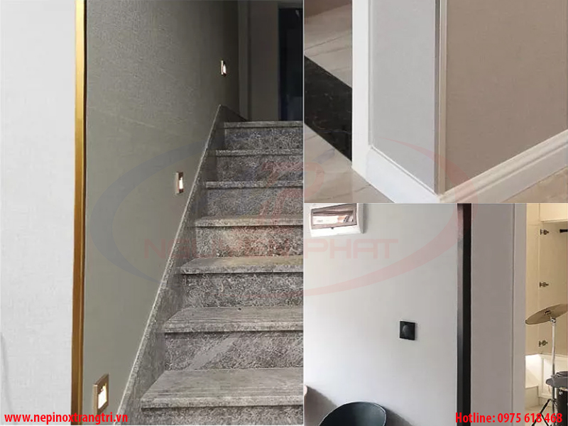 Nẹp V nhôm dùng ốp cạnh tường 