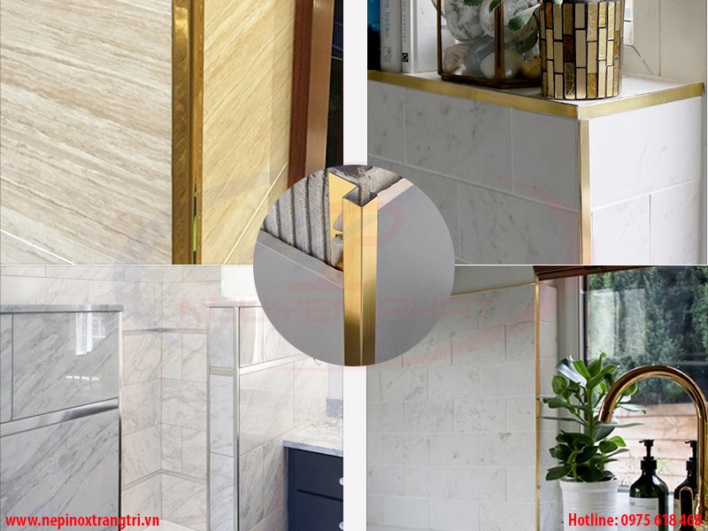 Nẹp góc tường gạch tạo điểm nhấn trang trí